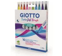 Giotto Turbo Soft Brush 10 pennarelli punta pennello conf. 10 astucci