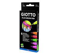 Giotto Feutres Turbo Soft Brush Fluo - Étui 6 feutres