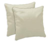 Giovanni Dolcinotti | Lot de 2 taies d'oreiller pour canapé 50 x 50 cm - Housses de Coussin décoratives - 100% Coton Effet Soie - Housses avec Fermeture éclair dissimulée - Crème - Modèle Atlanta