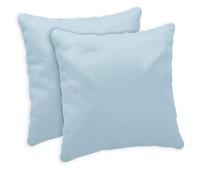 Giovanni Dolcinotti | Lot de 2 taies d'oreiller pour canapé 50 x 50 cm - Housses de Coussin décoratives - 100% Coton Effet Soie - Housses avec Fermeture éclair dissimulée - Ciel - Modèle Atlanta