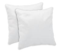 Giovanni Dolcinotti | Lot de 2 taies d'oreiller pour canapé, 50 x 50 cm, Housses de Coussin décoratives, 100% Coton, Housses avec Fermeture éclair cachée, Blanc - modèle Atlanta