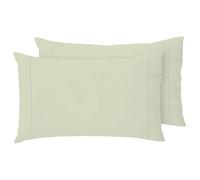 Giovanni Dolcinotti Toronto Lot de 2 taies d'oreiller colorées avec Rabat, Finition Zigzag, 100% Coton, fabriquée en Italie, 50 x 80 cm, Bambou