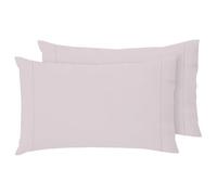 Giovanni Dolcinotti Toronto Lot de 2 taies d'oreiller colorées avec Rabat, Finition Zigzag, 50 x 80 cm, 100% Coton, fabriquée en Italie, Rose argenté, 50 x 80 cm