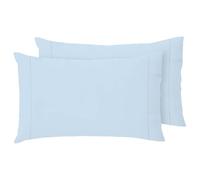 Giovanni Dolcinotti Toronto Lot de 2 taies d'oreiller colorées avec Rabat, Finition Zigzag, 50 x 80 cm, 100% Coton, fabriquée en Italie, Bleu Ciel, 50 x 80 cm