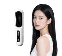 Giovencia Brosse LissantePortable-GoBrush PRO，Brosse Lissante Sans Fil Portable pour Femmes avec Affichage LCD, Réglable sur trois positions， Lisseur Céramique，Chauffage rapide