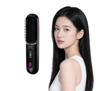 Giovencia Brosse LissantePortable-GoBrush PRO，Brosse Lissante Sans Fil Portable pour Femmes avec Affichage LCD, Réglable sur trois positions， Lisseur Céramique，Chauffage rapide