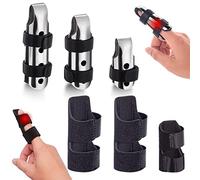 Gipizi Attelle Doigt 6 Pièces Orthèse Doigt Réglable pour Doigt Déclenchent Maillet Fractures et Soulagement de Douleur Support de Mains Doigt Pour Corriger les Doigts