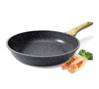 GiPP Poêle Anti Adhesive Granit 24 cm, Compatible Tous Feux Dont Induction | Manche Restant Froid, Lavable au Lave-Vaisselle, Réussissez vos Oeufs au Plat & Steaks Saignants, sans PFAS ni PFOA, Gris