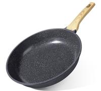 GiPP Poêle Anti Adhesive Granit 26 cm, Compatible Tous Feux Dont Induction | Manche Restant Froid, Lavable au Lave-Vaisselle, Réussissez vos Oeufs au Plat & Steaks Saignants, sans PFAS ni PFOA, Gris