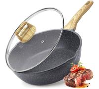 GiPP PoeLe Sauteuse 28 Cm Avec Couvercle - Bord Haut - ReveTement En Granit AntiadheSif - 4,5 L - Sans PfosPfoa - Cuisson Saine - W