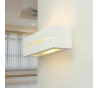 Gips Wandleuchte Blanc E27 Indémodable Discrètement Couloir Escalier Salon
