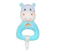 Hochet rainbow hippopotame - 15 cm bleu TU