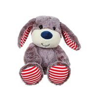 Gipsy Peluche - Les marinières - Chien Marron Rayures Rouges - 24 cm