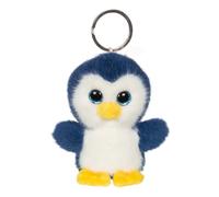 Gipsy Toys - Cutydoos - Porte-Clés Peluche - Pingouin BLU Bleu Nuit - 8 cm | Yeux Pailletés - Format 8 cm à Accrocher Partout - 2 Longueurs de Poils -Existe en 8 Animaux - Idée Cadeau Doux et Original