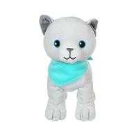 GIPSY Toys - Fun Kitties sonores Gris Foulard Turquoise - Peluche pour Enfant - 071621