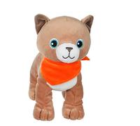 GIPSY Toys - Fun Kitties sonores Marron Clair Foulard Orange - Peluche pour Enfant - 071618