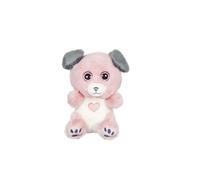 Gipsy Toys - Peluche Chien « CUTYDOOS Love » - 13 CM - Rose Poudre ET Gris avec CŒUR Brode - Cadeau St Valentin ET FÊTE des MÈRES