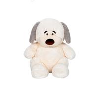 Gipsy Peluche Chubby Dog – Chien beige, oreilles grises – 40 cm