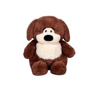 Gipsy Toys - Peluche Chubby Dog Chien Marron Fonce ET Beige, Oreilles Marrons - 40 CM