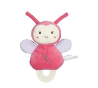GIPSY TOYS - PELUCHE DOUDOU DE DENTITION COCCINELLE - GAMME BAMBOO - 1ER ÂGE - IDEE CADEAU NAISSANCE BEBE - FILLE ET GARCON - 13 CM - ROSE BEIGE ET GRIS