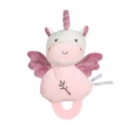 GIPSY TOYS - PELUCHE DOUDOU DE DENTITION LICORNE - GAMME BAMBOO - 1ER ÂGE - IDEE CADEAU NAISSANCE BEBE - FILLE ET GARCON - 13 CM - ROSE ET BLANC