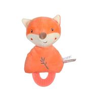 GIPSY TOYS - DOUDOU DE DENTITION RENARD - GAMME « BAMBOO » - 17 CM S/CARTE - ORANGE ET BEIGE- 1ER AGE
