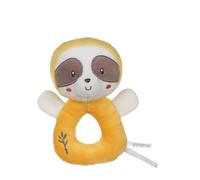 GIPSY TOYS - PELUCHE HOCHET PARESSEUX - GAMME BAMBOO - 1ER ÂGE - IDEE CADEAU NAISSANCE BEBE - FILLE ET GARCON - 13 CM - JAUNE ET MARRON