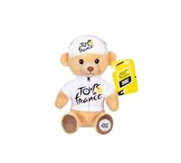 Gipsy Toys - Peluche Ours « Maillot et Casquette Meilleur Jeune vainqueur Blanc » 15 cm - Peluche Officielle du Tour de France. Un Souvenir Tout Doux à emporter Partout.