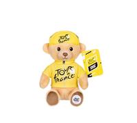 Gipsy Toys - Peluche Ours « Maillot et Casquette vainqueur étape Jaune » 15 cm - Peluche Officielle du Tour de France. Le Cadeau Parfait pour Les Amoureux du Cyclisme.