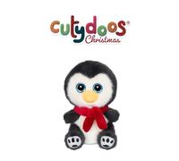 Gipsy Toys - Peluche Pingouin Chilly CUTYDOOS Christmas - 13 CM - Gris ET Echarpe Rouge