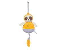 GIPSY TOYS - PARESSEUX - BOITE A MUSIQUE - PELUCHE MUSICALE - GAMME « BAMBOO » - 26 CM S/CARTE - JAUNE ET MARRON - 1er AGE