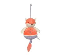 GIPSY TOYS - PELUCHE SONORE BOITE A MUSIQUE RENARD - GAMME BAMBOO - DOUCE MELODIE - 1ER ÂGE - IDEE CADEAU NAISSANCE BEBE - FILLE ET GARCON - 13 CM - ORANGE ET BEIGE