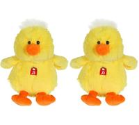 Gipsy Toys - Poussin Jaune SONORE - Les PAKIDOOS - 15 CM - Compagnon Parfait pour PÂQUES (Lot de 2)