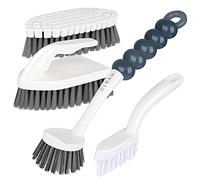 GIPTIME 4pcs de Nettoyage de Cuisine avec grattoir, Brosse de Nettoyage Pliable, Brosse de Nettoyage à rainures, Brosse à récurer Confortable pour Le Nettoyage de la Cuisine, du Sol, de la Piscine