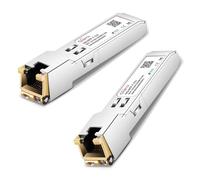 GIQITCK 2Pack 10/100/1000BASE-T Gigabit SFP RJ45 Transceiver, 1.25G SFP à RJ45 Connecteur Mini Module GBIC pour Cisco GLC-T/SFP-GE-T, Ubiquiti UF-RJ45-1G, D-Link,Supermicro,Netgear,Zyxel, jusqu'à 100m