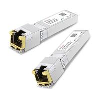 GIQITCK 2Pack 10GBASE-T SFP+ RJ45 Transceiver, 1.25G/2.5G/5G/10G SFP+ à RJ45 Module Cuivre pour Cisco SFP-10G-T-S, Ubiquiti UF-RJ45-10G, Netgear, D-Link, Supermicro, TP-Link, Linksys, jusqu'à 30m