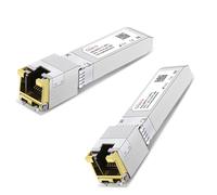 GIQITCK 2Pack 2025Newest 10GBASE-T SFP+ à RJ45 Transceiver, Module SFP+ vers RJ45 en Cuivre 10G avec Puce RTL8261N pour Cisco SFP-10G-T-S, Ubiquiti UF-RJ45-10G, Netgear,Supermicro,Linksys, jusqu'à 30m