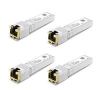 GIQITCK (4Pack) 10GBase-T SFP+ vers RJ45 Module up to 30m Cat6a/7, 10G SFP+ RJ45 Transceiver GBIC pour Cisco SFP-10G-T-S, Ubiquiti UniFi UF-RJ45-10G, Meraki, Supermicro et Plus Encore