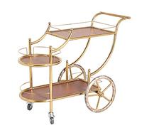 GIQKDZNUO Chariot de Service, Bar à thé, étagère en métal Moderne, Support Roulant pour Boissons, liqueurs, vin, Meubles de Cuisine, Salle de Bain, Chariot Mobile Polyvalent avec élégant tit