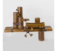 GIQKDZNUO Fontaine à Eau de Jardin, Bain d'oiseaux, Fontaine Zen en Bambou, fontaines d'intérieur et d'extérieur, adaptées aux Cours, Salons de thé, etc., 60 cm