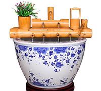 GIQKDZNUO Fontaine à Eau de Jardin, Jardin Zen, Jeux d'eau d'extérieur, pour Jardin, étang, terrasse, Balcon, très décorative, Contient Une Pelle à Eau, 80 cm