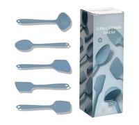 GIR: Get It Right Lot de 5 ustensiles de cuisine en silicone - Louche, spatule, rabat, cuillère et cuillère - Antiadhésif, résistant à la chaleur et passe au lave-vaisselle - Ustensiles de cuisine en