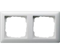 GIRA 021203 Cadre de finition double standard 55 blanc pur brillant