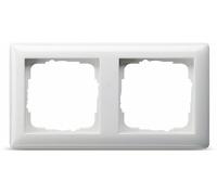 Gira 021203 Standard 55 Cadre de finition double, Blanc Brillant