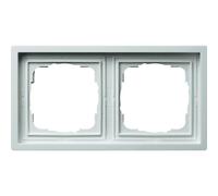 Gira 0212112 Cadre de finition "F100" double Blanc Brillant