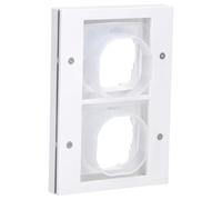 Gira 021266 TX 44 Cadre de Finition Double, Blanc Brillant
