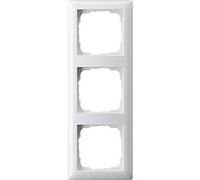 Gira 021304 Cadre de Finition Standard 55" Triple Blanc satiné