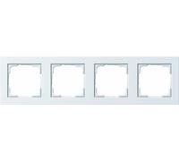 GIRA E2 RA4 RWG - Cadre E2 blanc pur brillant, quadruple