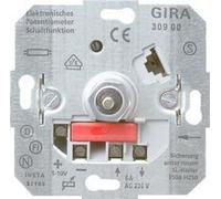 Gira 030900 Dimmer Variateur & Interrupteur Encastré Métallique, Bouton + interrupteur, Argent