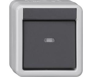 Gira 1V 1PT IP44 KNX Bouton de commande monopoint gris - 515130